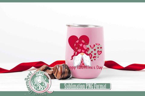 Happy Valentine's Day Red Gnome Sublimation Sublimation QueenBrat Digital Designs 