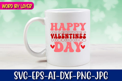 Happy Valentines Day Retro Valentine's Day Design SVG Blessedprint 