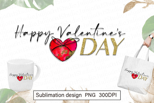Happy valentines day - sublimation design Sublimation LuckyTurtleArt 