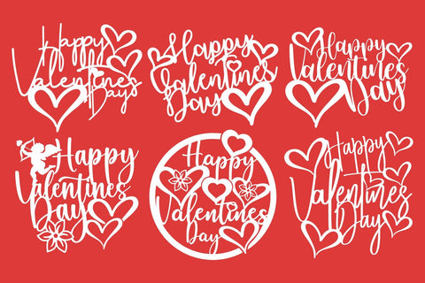 Happy Valentines Day SVG Bundle | Cake Topper Svg SVG TonisArtStudio 