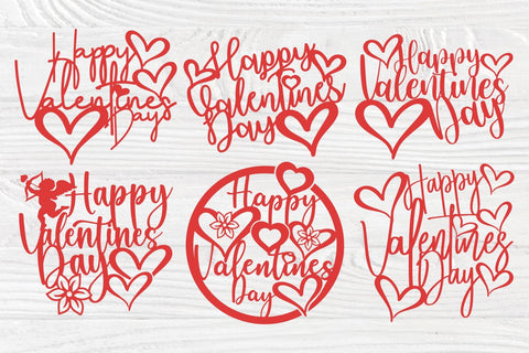 Happy Valentines Day SVG Bundle | Cake Topper Svg SVG TonisArtStudio 