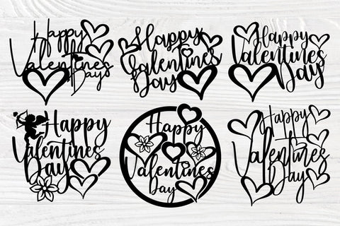 Happy Valentines Day SVG Bundle | Cake Topper Svg SVG TonisArtStudio 
