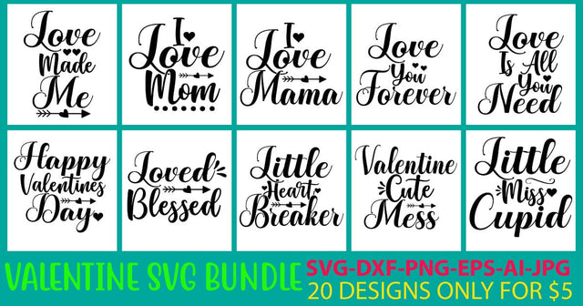 Happy Valentine's Day SVG Bundle SVG Syaman 
