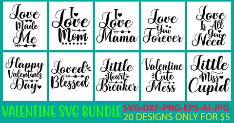 Happy Valentine's Day SVG Bundle SVG Syaman 