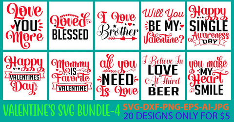 Happy Valentine's Day SVG Bundle SVG Syaman 