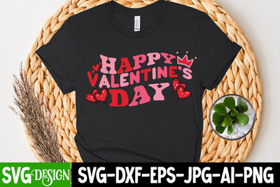 Happy Valentine's Day SVG Cut File ,Happy Valentine's Day Sublimation PNG SVG BlackCatsMedia 