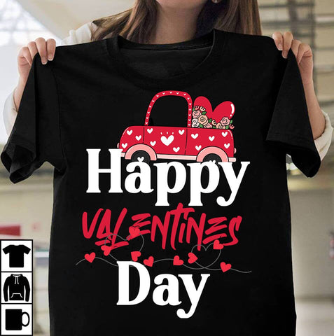 Happy Valentines Day SVG Cut File , Happy Valentines Day SVG Design SVG BlackCatsMedia 