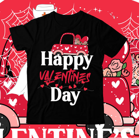 Happy Valentines Day SVG Cut File , Happy Valentines Day SVG Design SVG BlackCatsMedia 