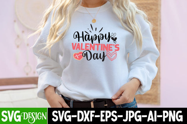 Happy Valentine's Day SVG Cut File, Happy Valentine's Day SVG Quotes SVG BlackCatsMedia 