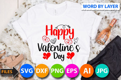happy valentine's day SVG Cut File SVG BlackCatsMedia 