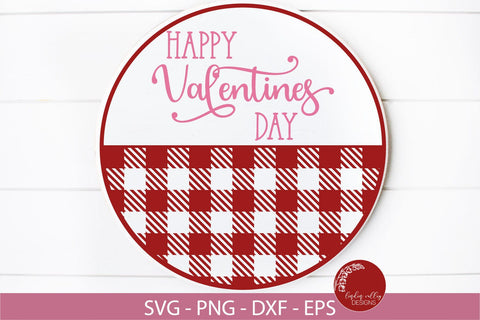 Happy Valentine's Day SVG-Farmhouse Valentine Round Sign SVG SVG Linden Valley Designs 