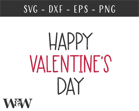 Happy Valentine's Day SVG | Farmhouse Valentine SVG SVG Wood And Walt 