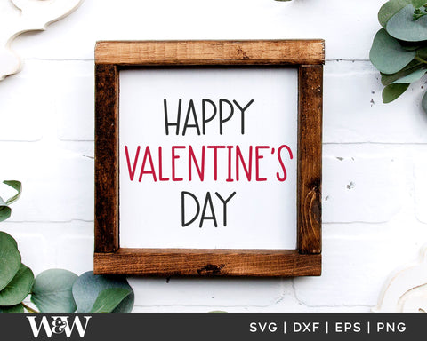 Happy Valentine's Day SVG | Farmhouse Valentine SVG SVG Wood And Walt 