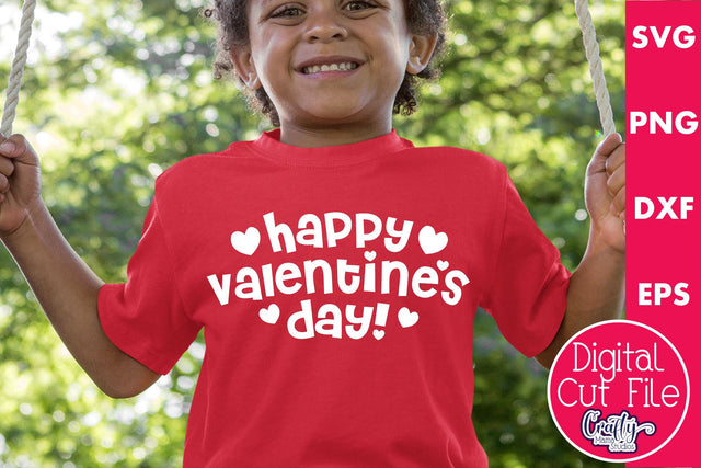 Happy Valentine's Day Svg | Happy Valentine's Day Shirt Svg SVG Crafty Mama Studios 