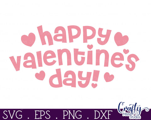 Happy Valentine's Day Svg | Happy Valentine's Day Shirt Svg SVG Crafty Mama Studios 