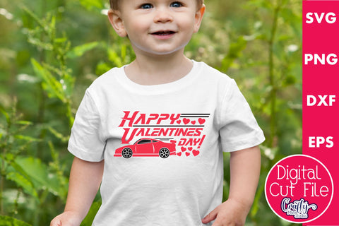 Happy Valentines Day Svg | Kids Race Car Valentine Svg File SVG Crafty Mama Studios 