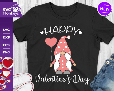 Happy Valentine's Day Svg, Love Gnome Svg SVG SvgMonkeys 