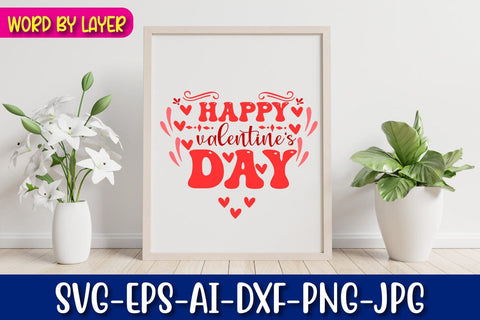happy valentine's day Svg SVG Blessedprint 