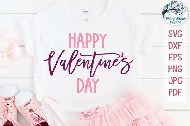 Happy Valentine's Day SVG SVG Wispy Willow Designs 