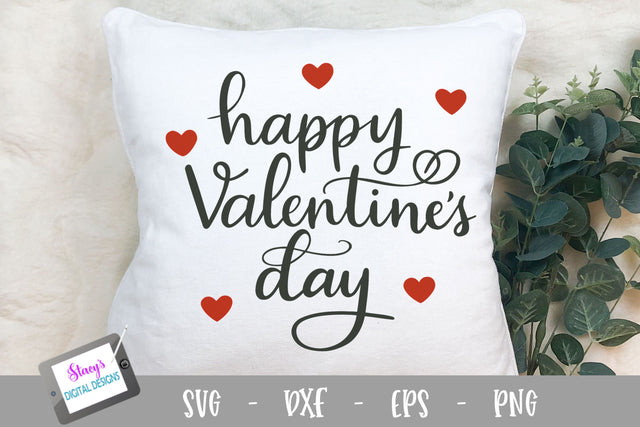 Happy Valentine's Day SVG - Valentine cut file, handlettered SVG Stacy's Digital Designs 