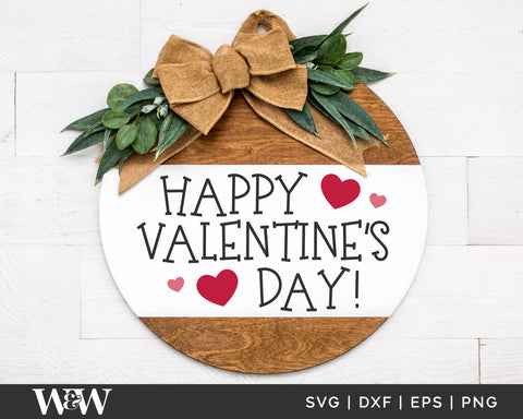 Happy Valentine's Day SVG | Valentine Round SVG SVG Wood And Walt 