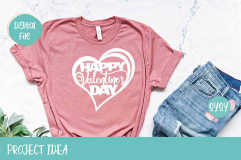 Happy Valentines Day SVG | Valentines Cake Topper SVG SVG OyoyStudioDigitals 