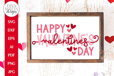 Happy Valentine's Day SVG | Valentine's Day Design SVG Diva Watts Designs 