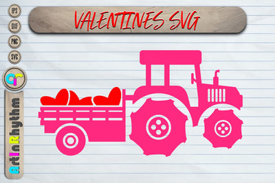 Happy Valentine's day tractor heart svg SVG Artinrhythm shop 