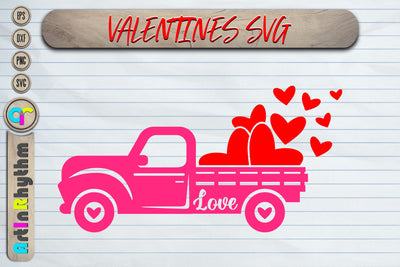 Happy Valentine's day truck heart svg SVG Artinrhythm shop 
