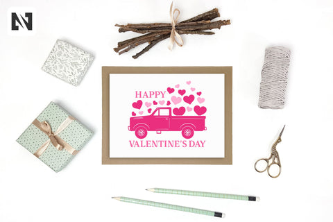 Happy Valentine's Day Truck Svg - valentine's day svg SVG Pinoyart Kreatib 