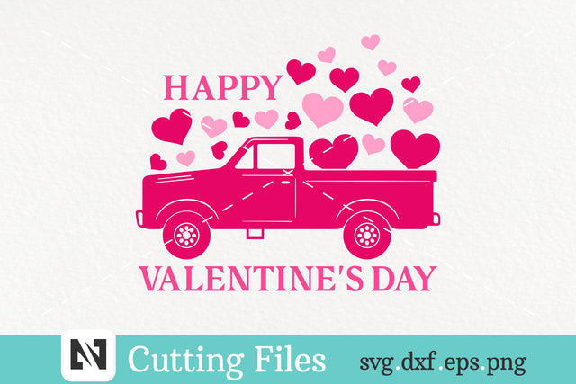 Happy Valentine's Day Truck Svg - valentine's day svg SVG Pinoyart Kreatib 
