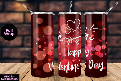 Happy Valentine's Day Tumbler Sublimation Design Sublimation Sublimatiz Designs 