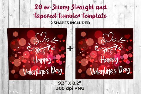 Happy Valentine's Day Tumbler Sublimation Design Sublimation Sublimatiz Designs 