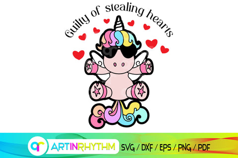 happy valentine's day, unicorn svg, valentines shirt SVG Artinrhythm shop 
