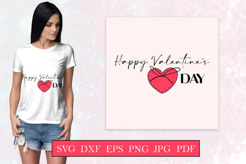 Happy Valentine's day - Valentines day quote svg SVG LuckyTurtleArt 