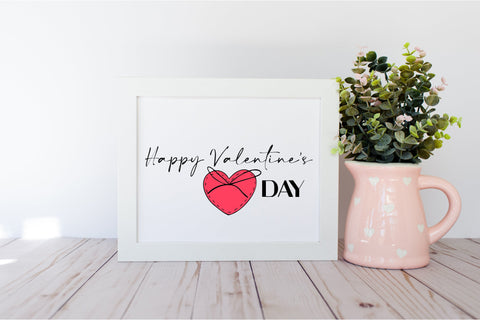 Happy Valentine's day - Valentines day quote svg SVG LuckyTurtleArt 