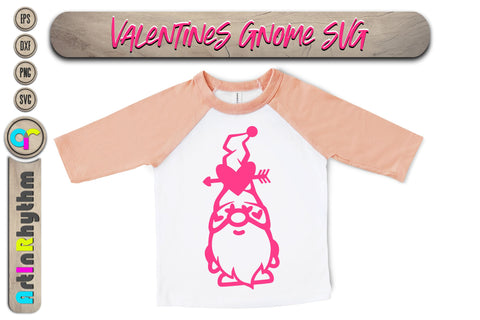 happy Valentine's Day, Valentines heart svg, gnome SVG Artinrhythm shop 