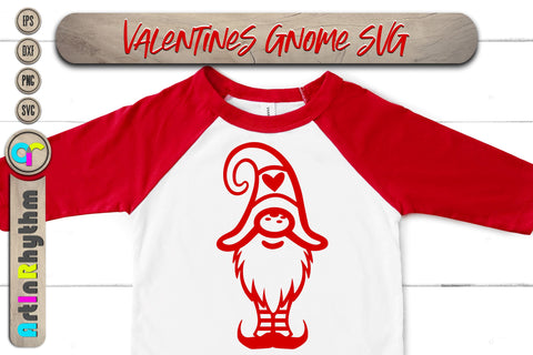 happy Valentine's Day, Valentines heart svg, gnome SVG Artinrhythm shop 