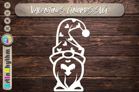 happy Valentine's Day, Valentines heart svg, gnome SVG Artinrhythm shop 