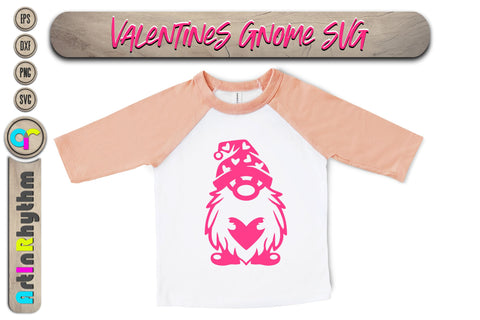 happy Valentine's Day, Valentines heart svg, gnome SVG Artinrhythm shop 