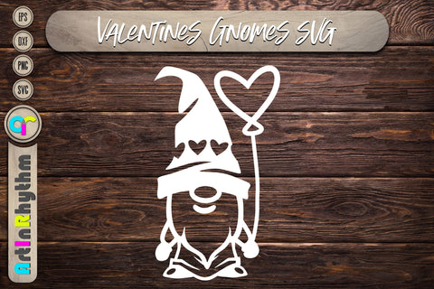 happy Valentine's Day, Valentines heart svg, gnome SVG Artinrhythm shop 