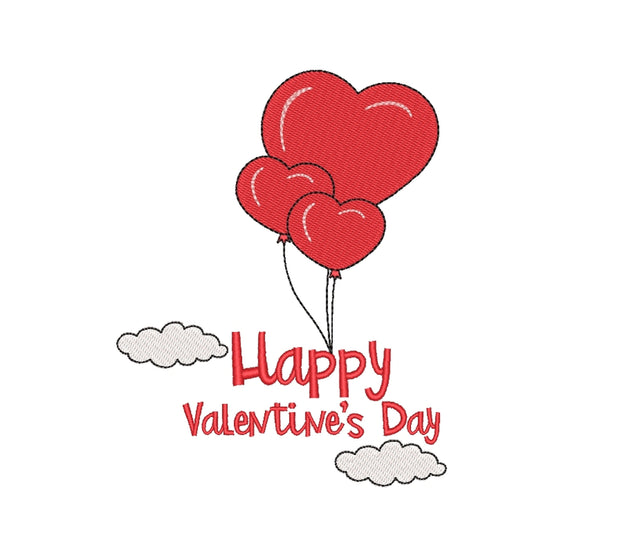 Happy Valentines Machine Embroidery Design, 4 sizes, Instant Download Embroidery/Applique DESIGNS Nino Nadaraia 