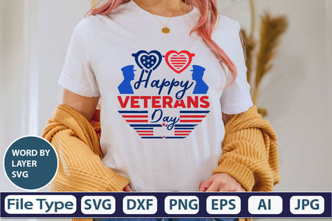 Happy Veterans Day SVG Cut File SVG DesignPlante 503 