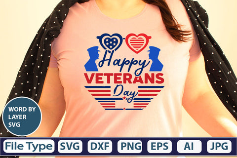 Happy Veterans Day SVG Cut File SVG DesignPlante 503 