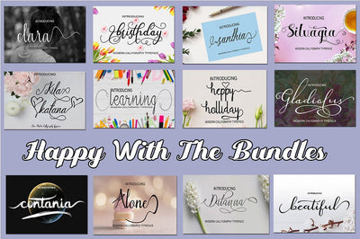 Happy With the Bundle off 94% Font marwah store 