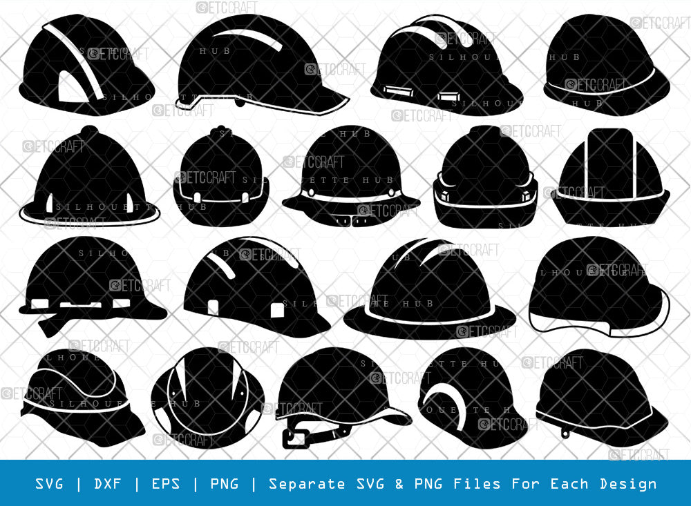 Hard Hat SVG, Hat Silhouette, Construction Svg, Safety Helmet Svg ...