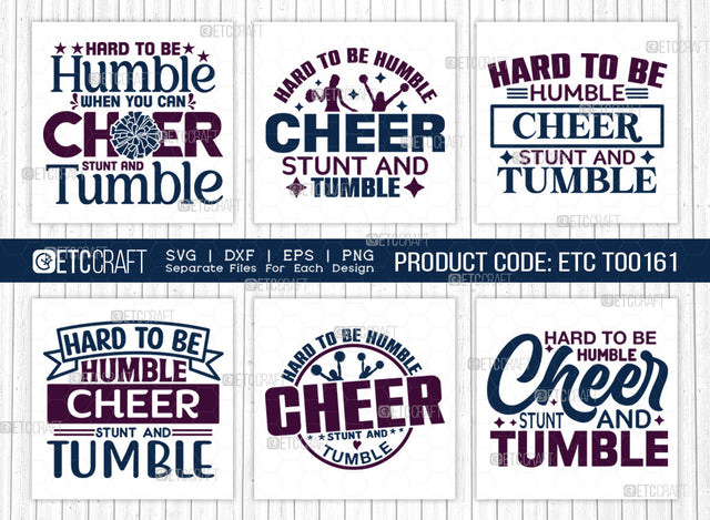 Hard To Be Humble When You Can Cheer SVG Bundle, Cheerleading Svg, Cheer Svg, Cheer Life Svg, Cheer Team Svg, Cheer Quotes, ETC T00161 SVG ETC Craft 