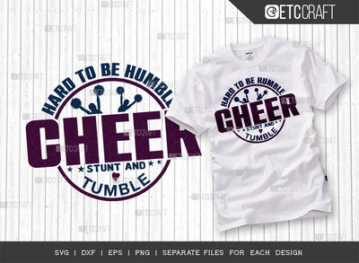 Hard To Be Humble When You Can Cheer SVG Cut File, Cheerleading Svg, Cheer Svg, Cheer Life Svg, Cheer Team Svg, Cheer Quotes, ETC T00161 SVG ETC Craft 