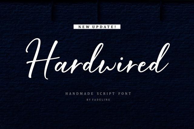 Hardwired Script Font Fadeline Std. 