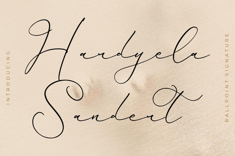 Hardyela Sandert - Ballpoint Signature Font Storytype Studio 
